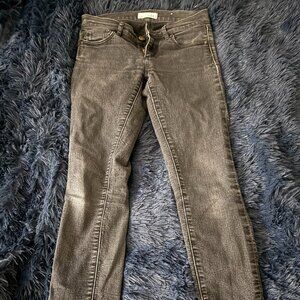 Black Loft Skinny Jeans Short